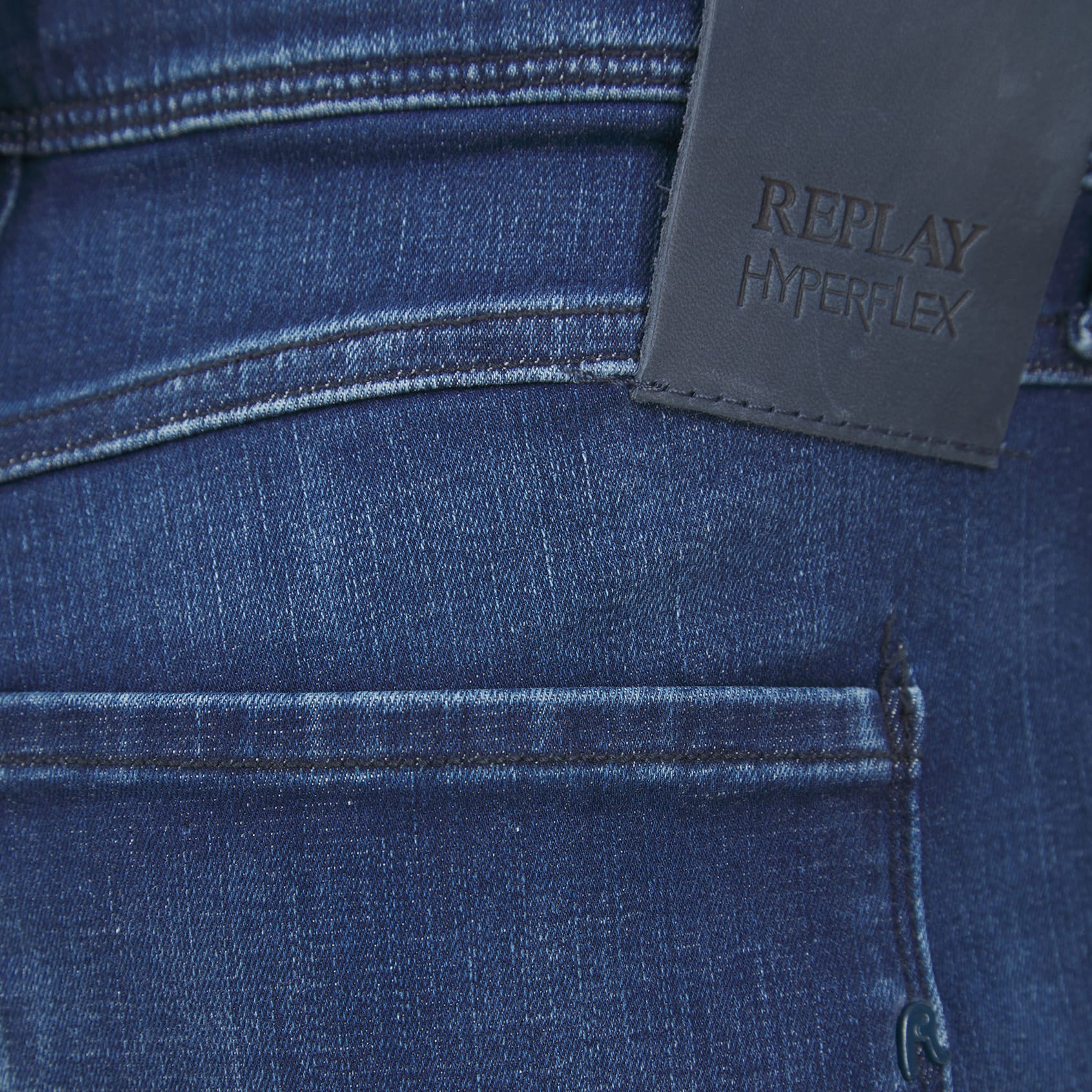 REPLAY HYPERFLEX RE-USED FOREVER BLUE SLIM FIT JEANS - Image 3