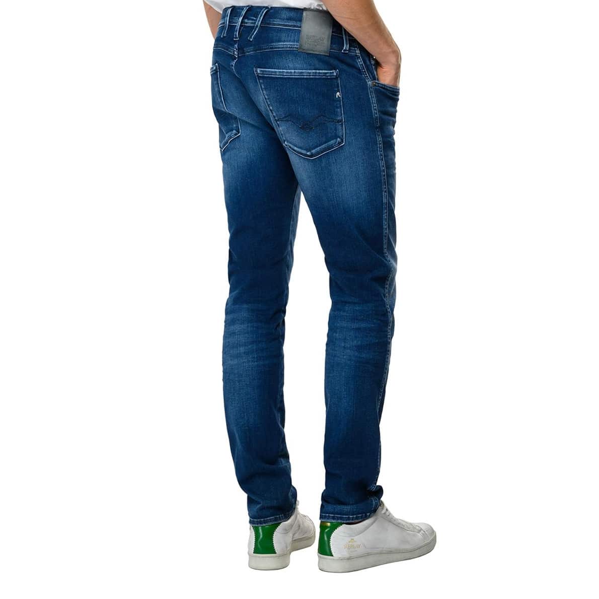 REPLAY HYPERFLEX RE-USED WHITE SHADES ANBASS JEANS - Image 4