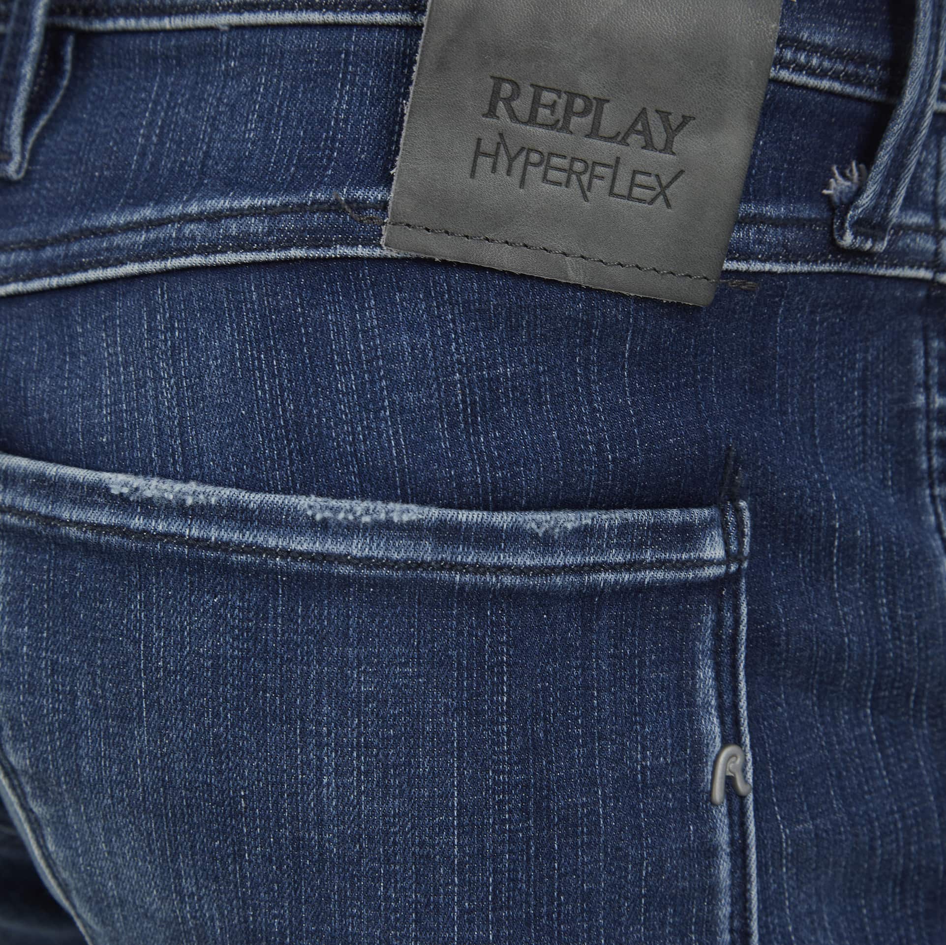 REPLAY HYPERFLEX RE-USED WHITE SHADES ANBASS JEANS - Image 5