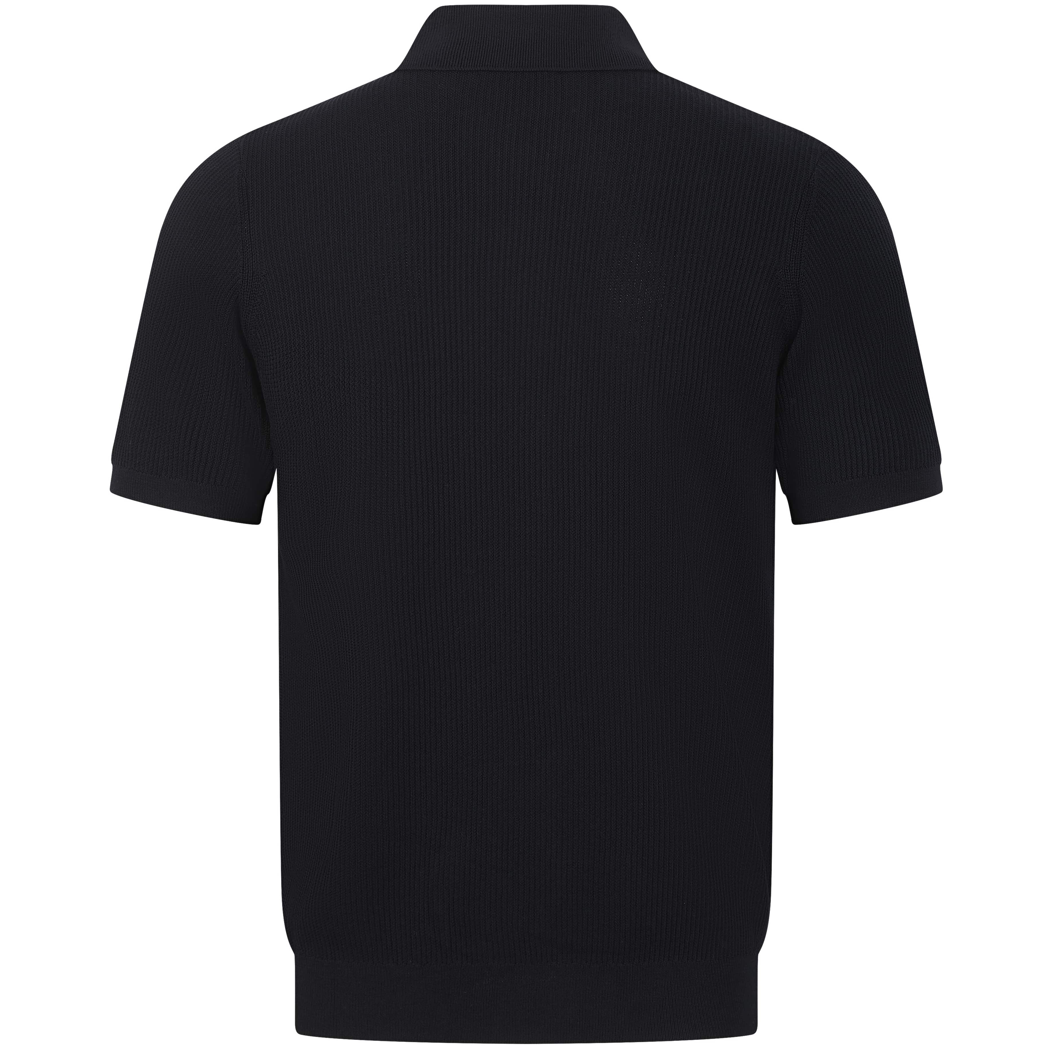 SEINSE TEXTURED-KNIT HALF-ZIP POLO SHIRT - Image 2